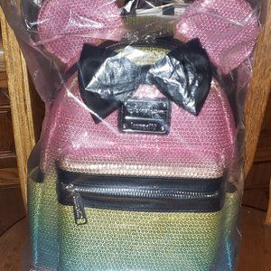 Rainbow authentic mickey mouse back pack